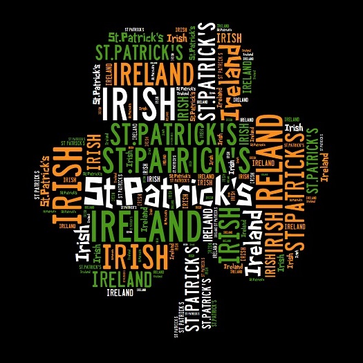 Jan Dyrda St. Patrick's day typography typography font cloud design