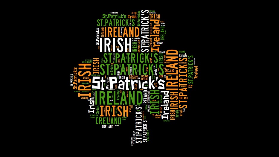 Jan Dyrda St. Patrick's day typography typography font cloud design