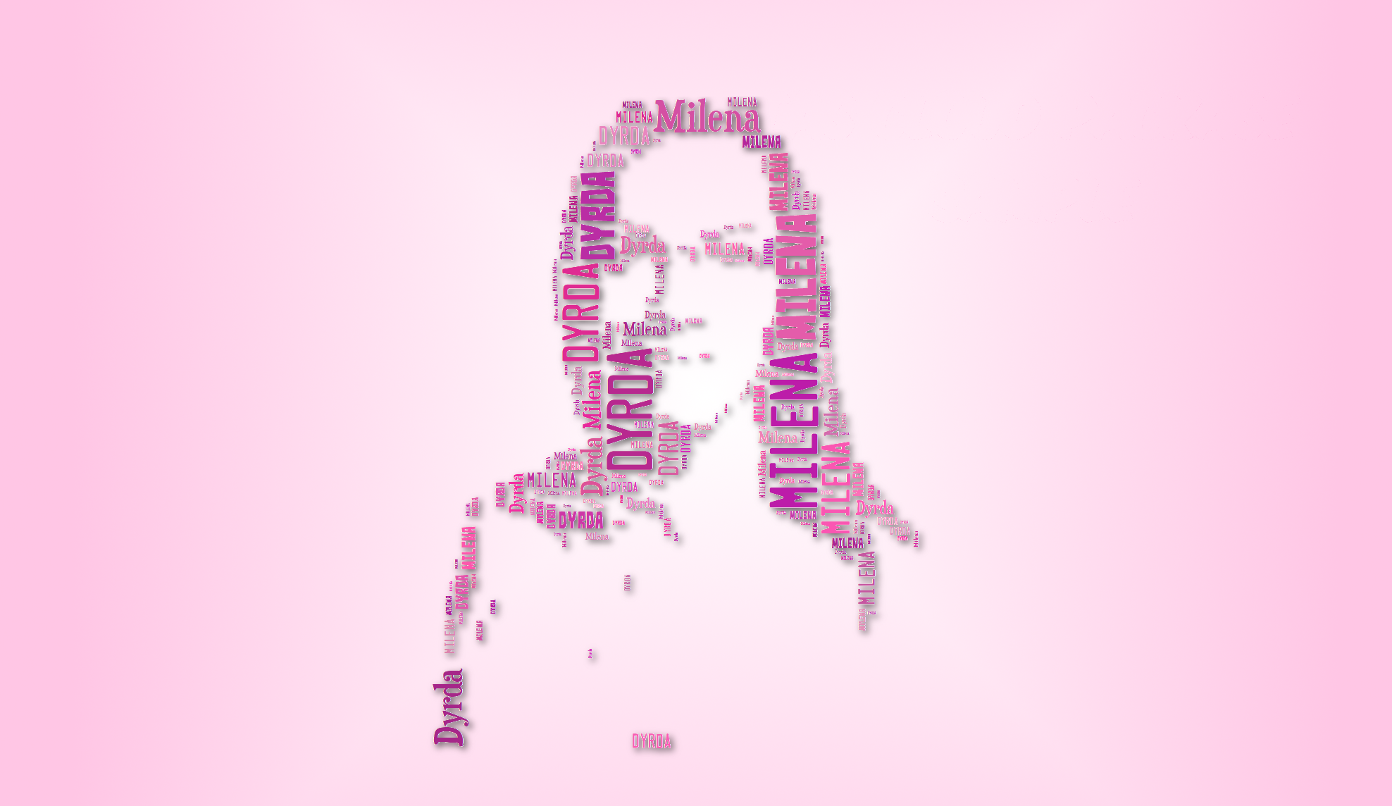 Jan Dyrda Milenka typography font picture