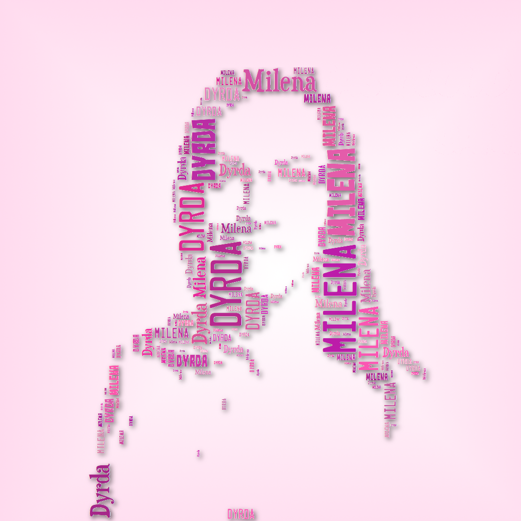 Jan Dyrda Milenka typography font picture