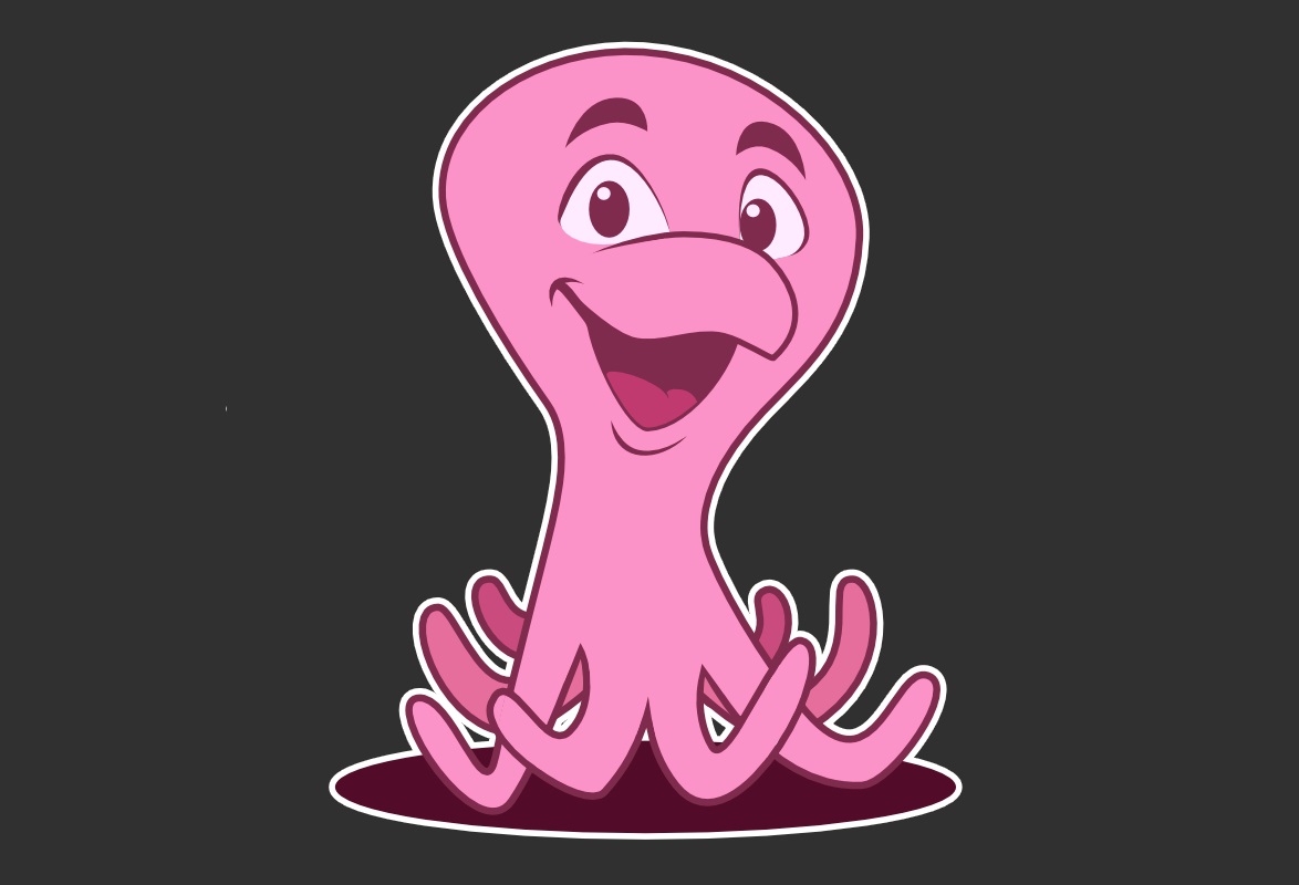 Jan Dyrda octopus flat character design vector