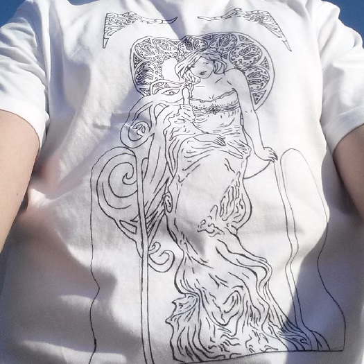 Jan Dyrda T-shirt a'la Mucha tshirt tee shirt Alfons Mucha Fin de siècle secession