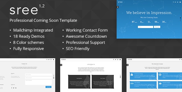 Sree - Responsive Coming Soon Template https://themeforest.net/item/sree-responsive-coming-soon-template/15846988?couponCode= discount course udemy free coupon